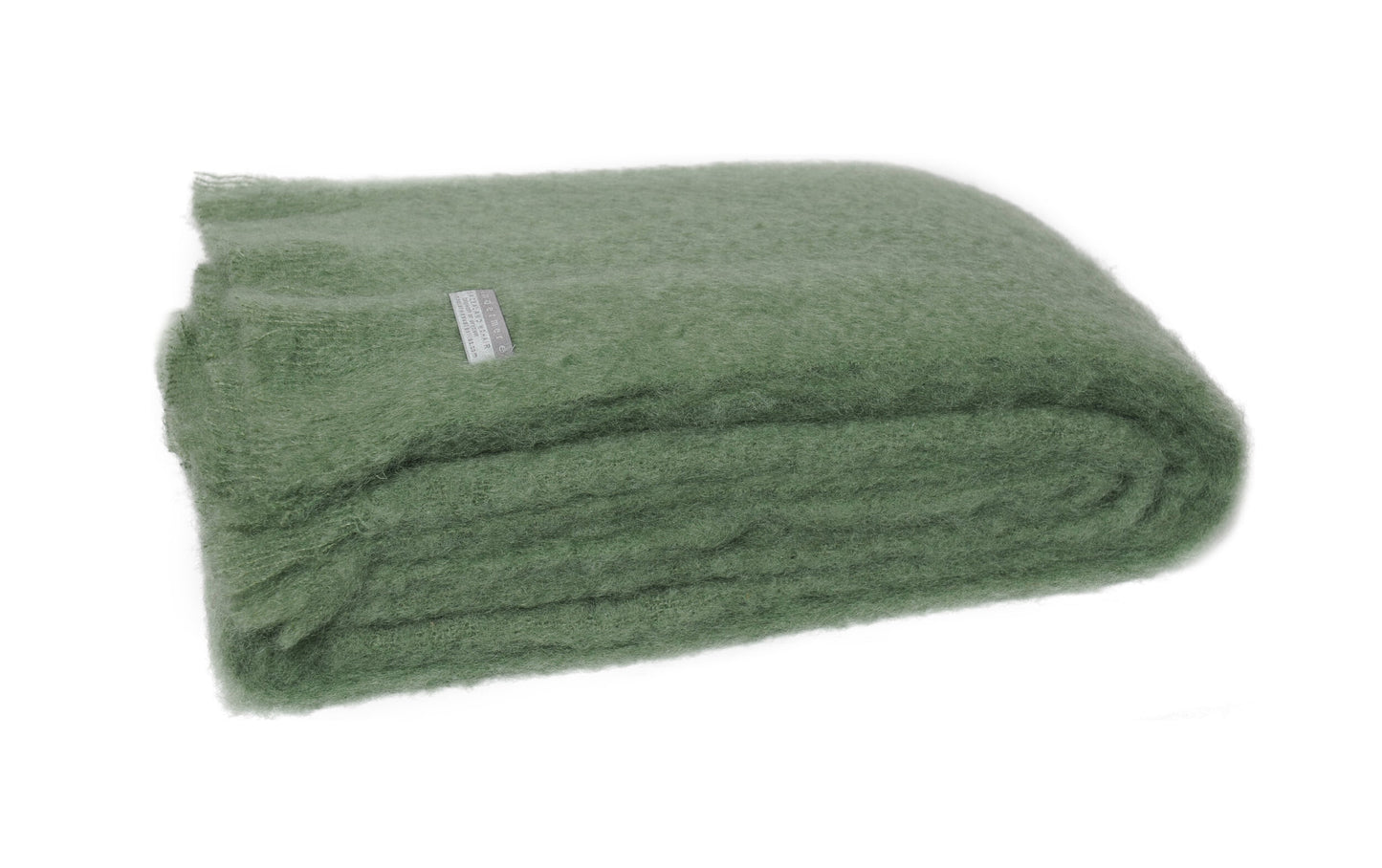 Masterweave Mohair Throw Blanket - Olive