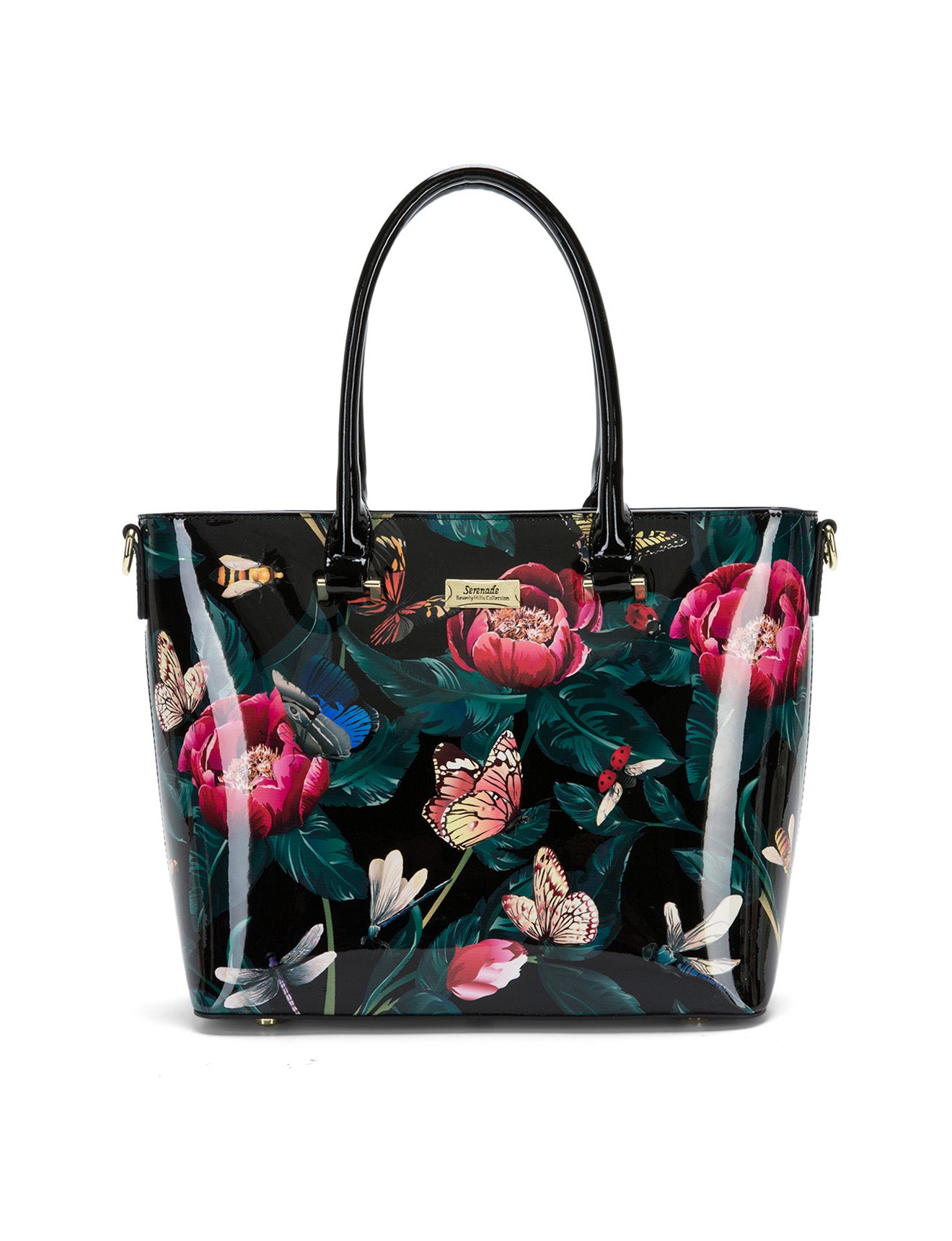 Serenade Abbey Patent Leather Grip Handle Bag