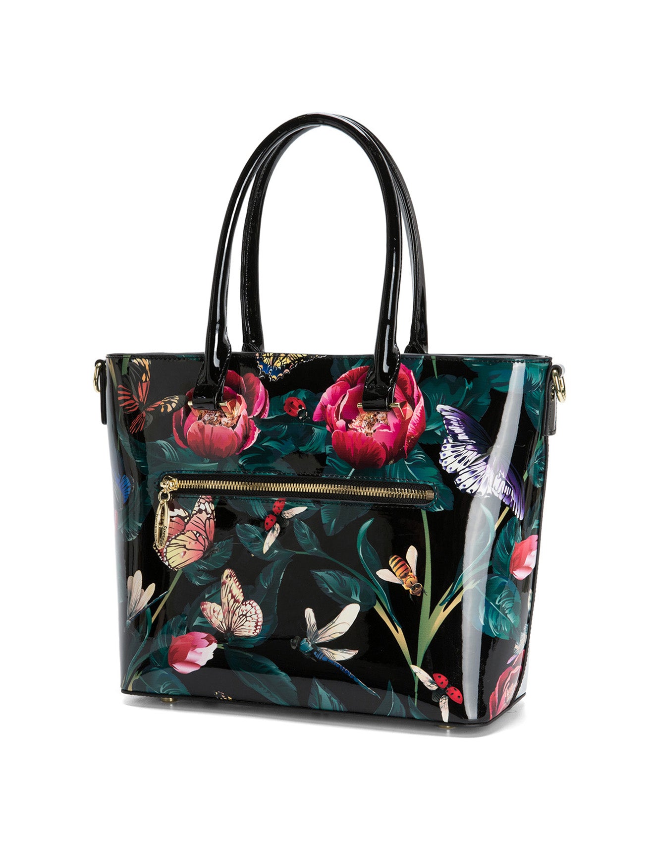 Serenade Abbey Patent Leather Grip Handle Bag