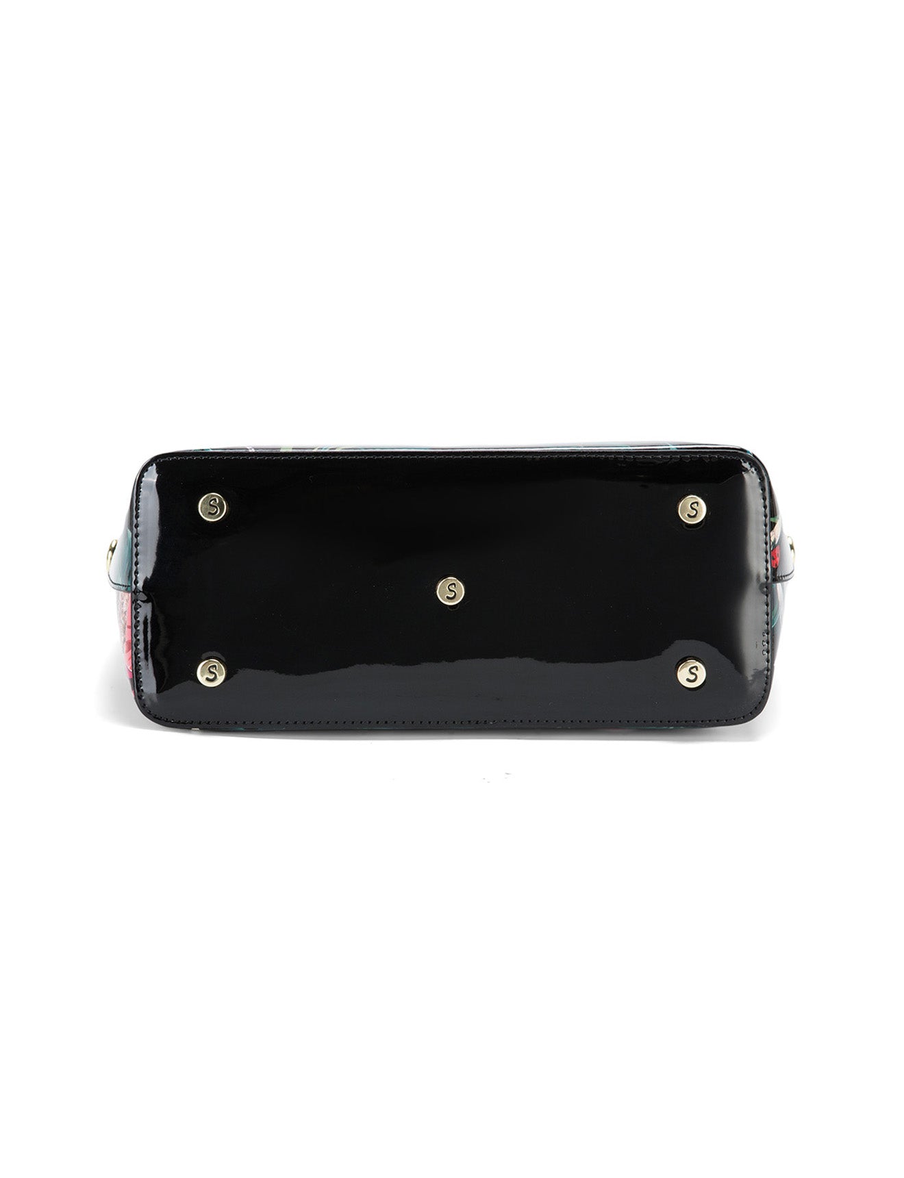 Serenade Abbey Patent Leather Grip Handle Bag