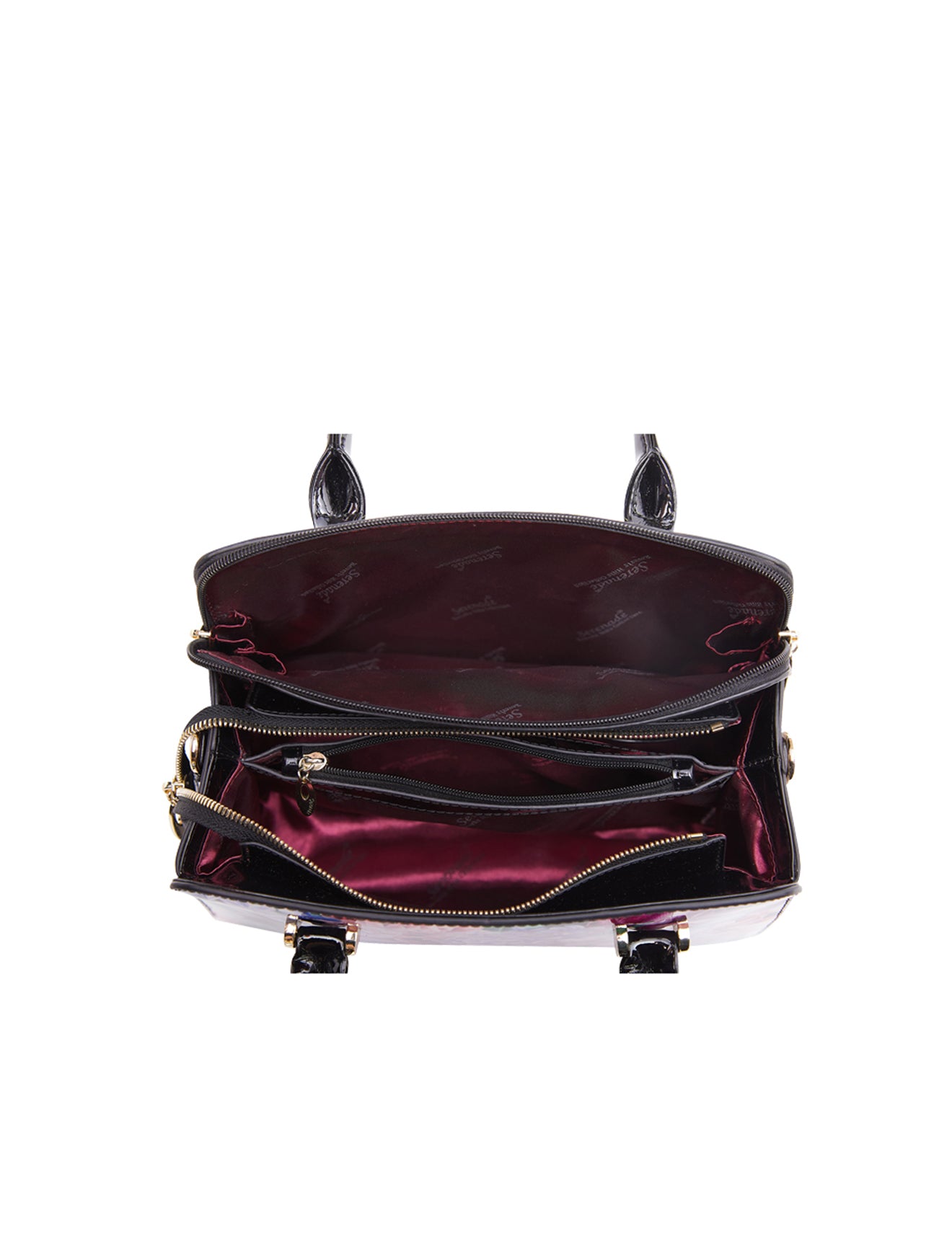 Serenade Hyacinth Leather Grip Handle Bag