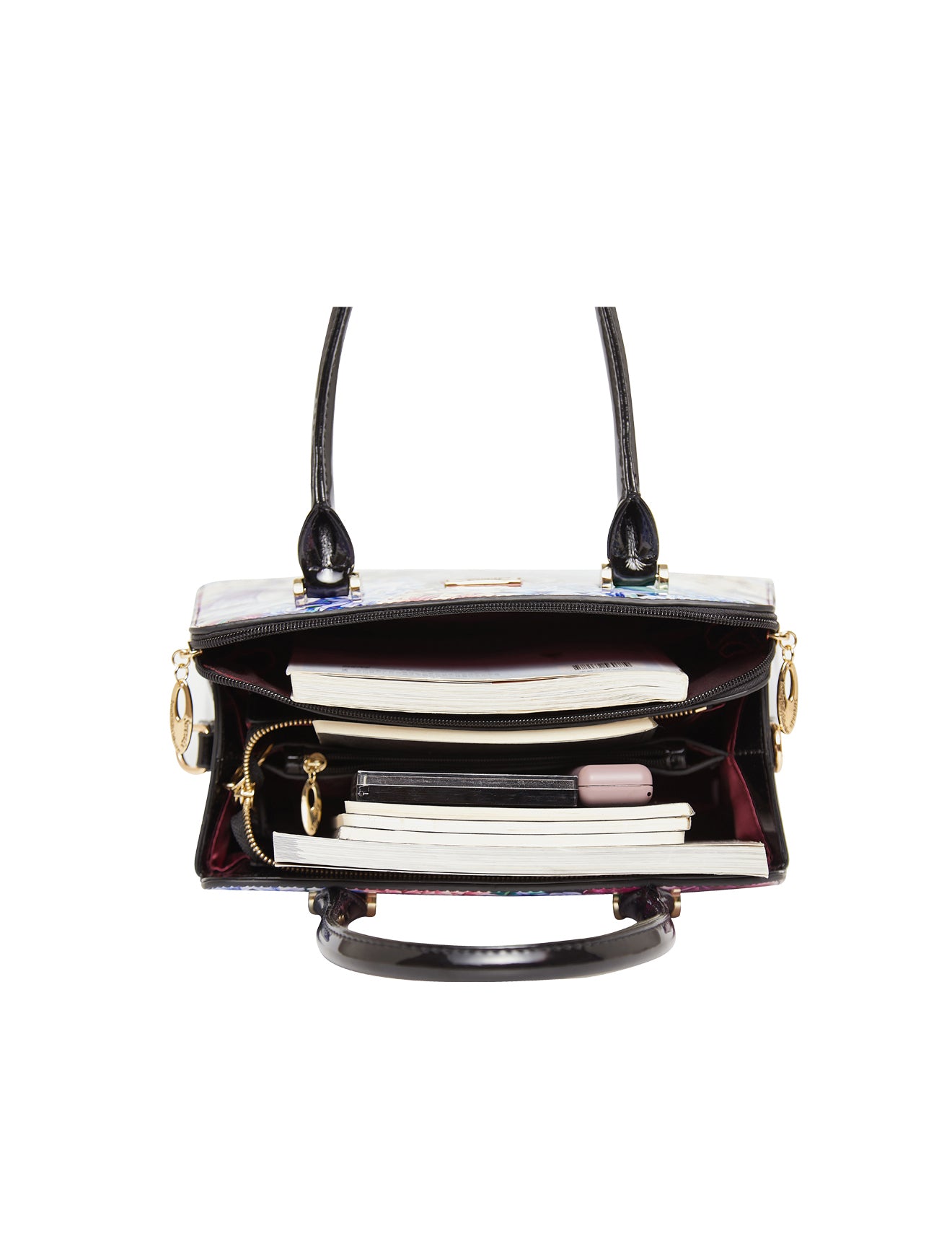 Serenade Hyacinth Leather Grip Handle Bag