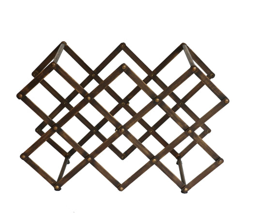 Antiqued Brass Wine Rack