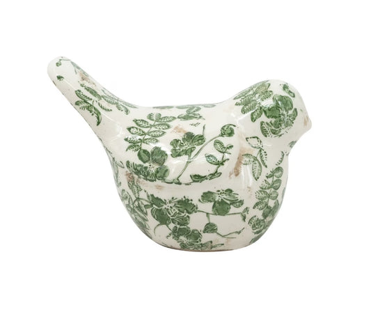 Ceramic floral bird