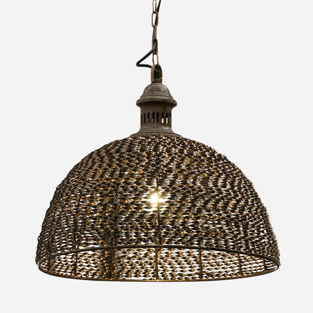 Toulouse Woven Light in Copper/ Bronze Finish