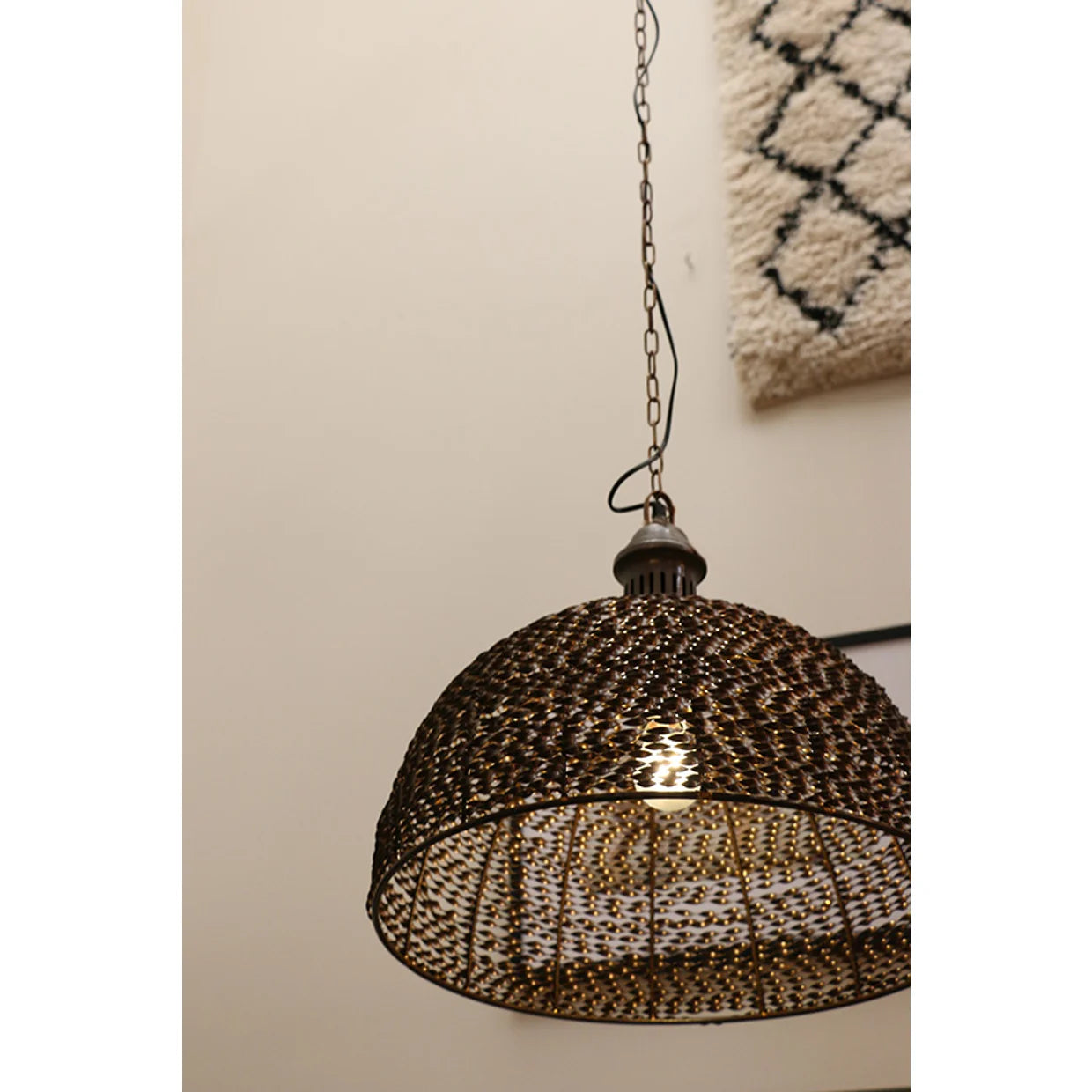 Toulouse Woven Light in Copper/ Bronze Finish
