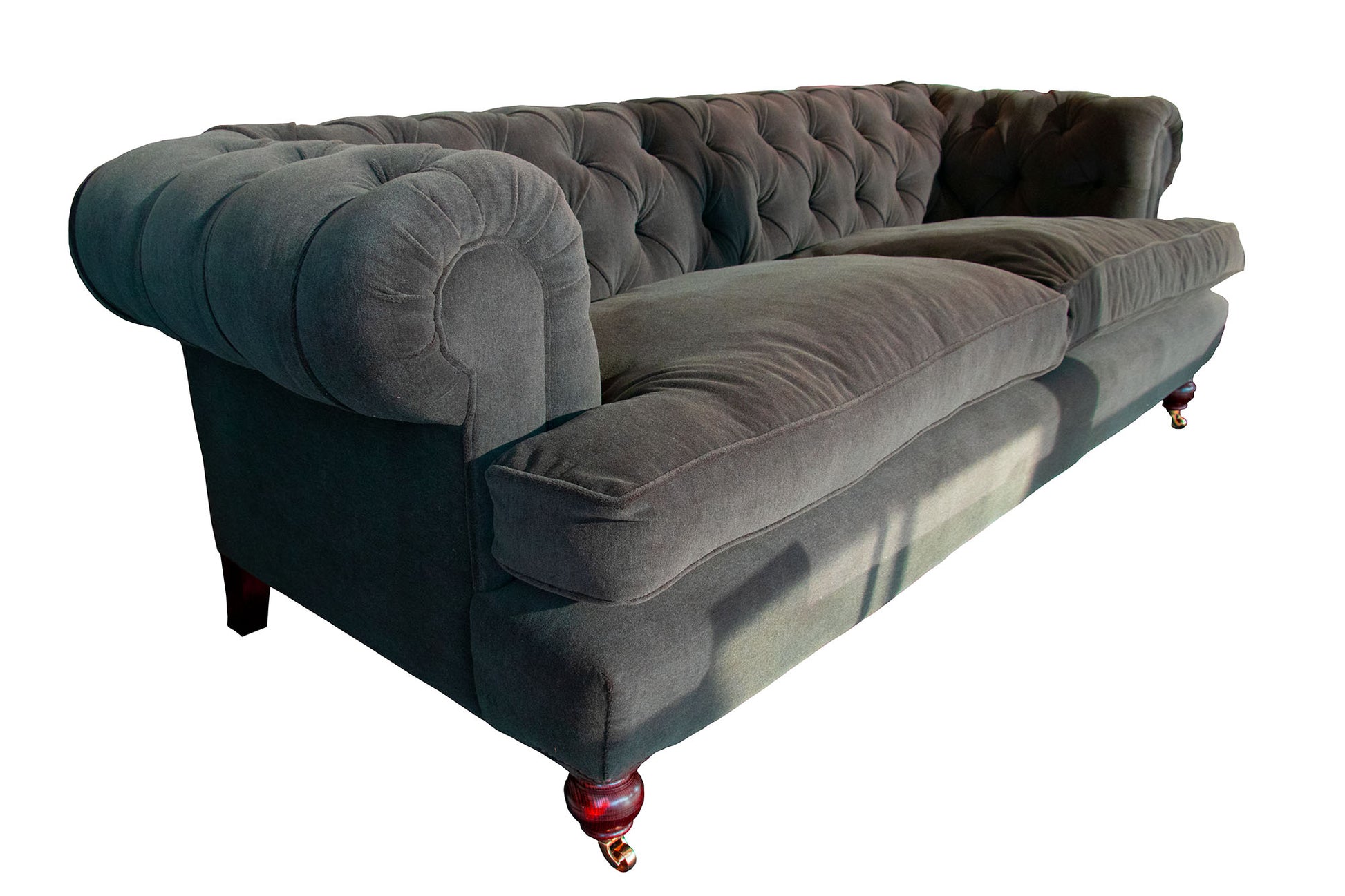 Antique Short Scroll Arm Chesterfield