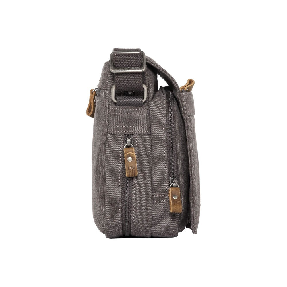 Troop Classic Small Flap Front Body Bag - Charcoal