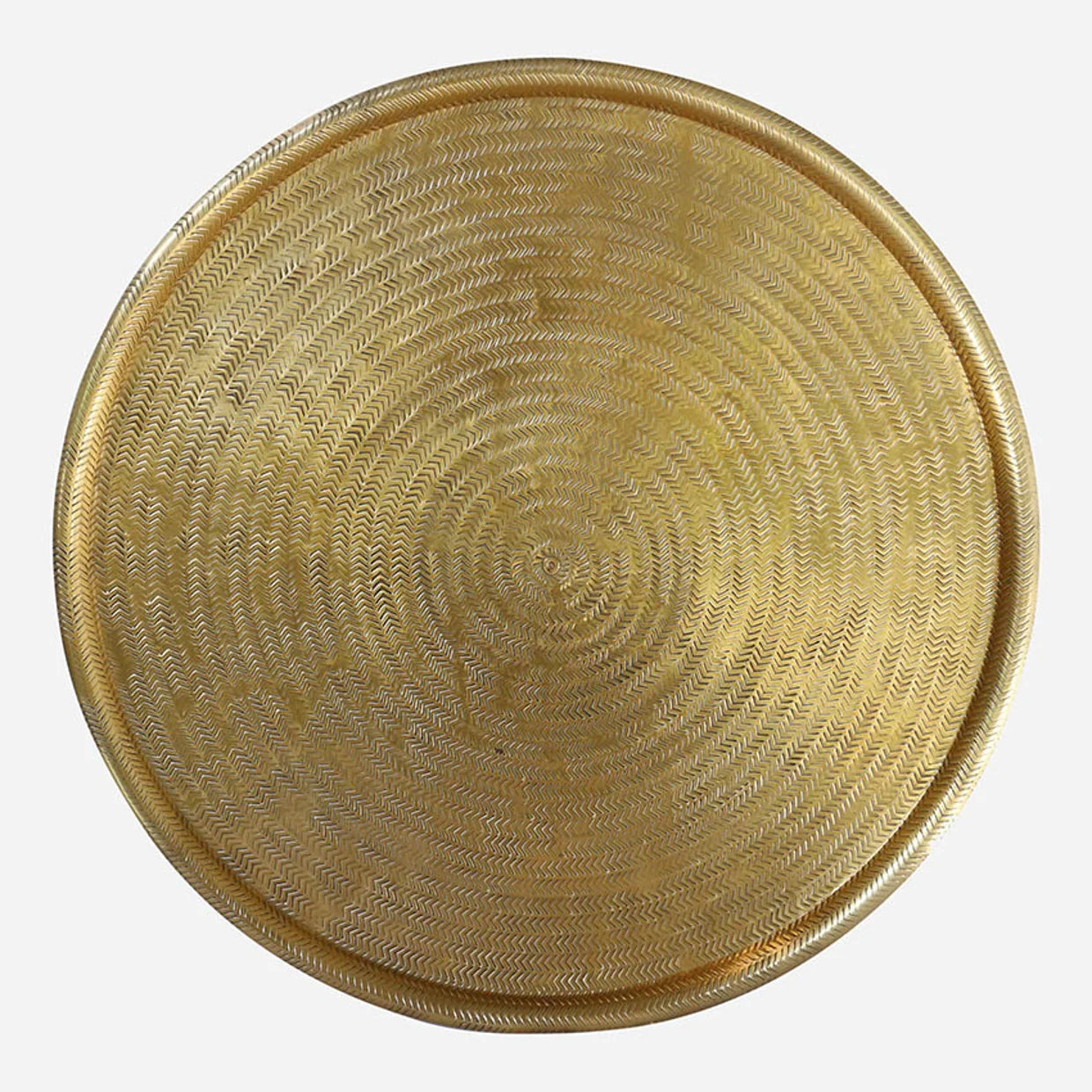Ravello Large Etched Tray in Antique Brass