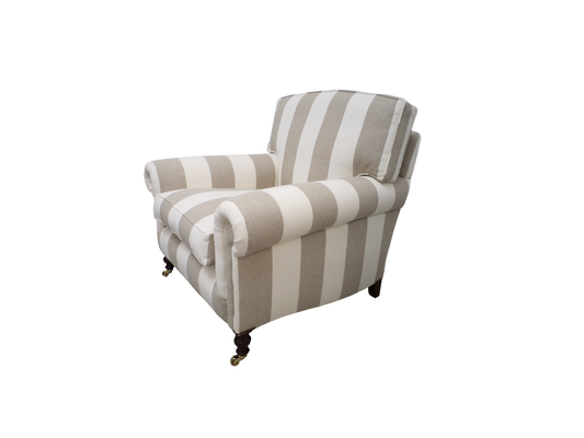 Custom made to order Long Scroll Arm Chair