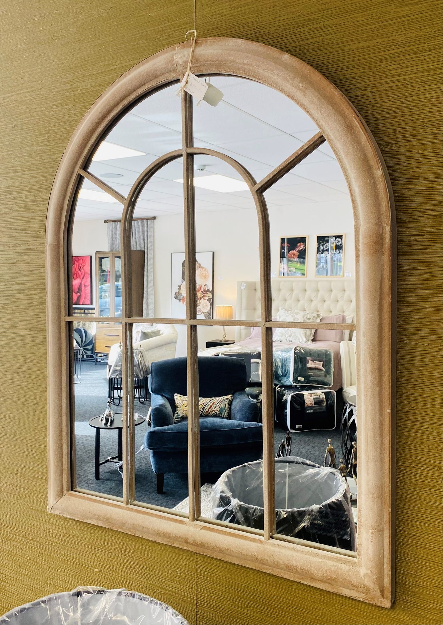 Round Metal Arch Mirror