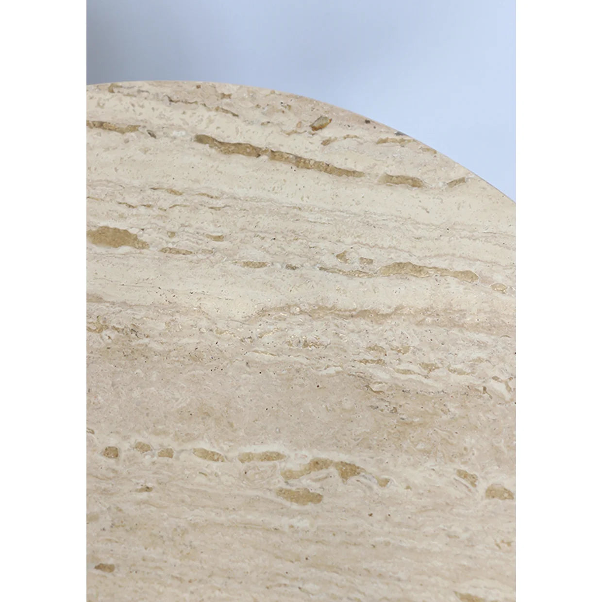 Toledo Marble & Iron Pedestal Occasional Table – Black Base