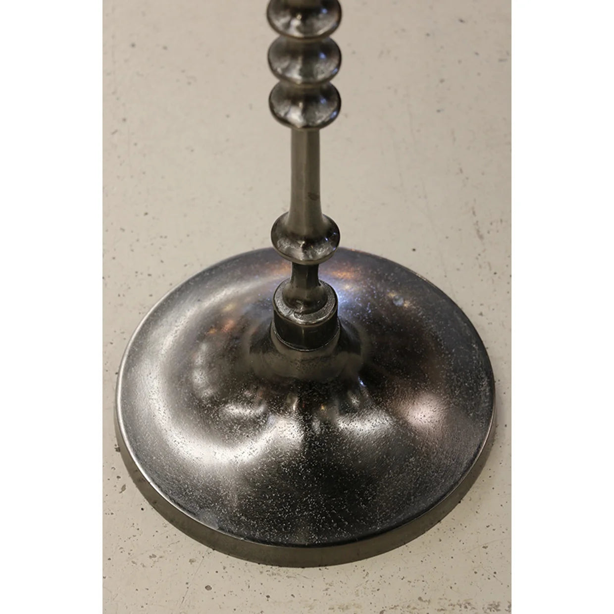 Toledo Marble & Iron Pedestal Occasional Table – Black Base