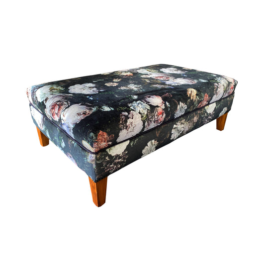 Classic Stool Osborne and Little Floral Velvet