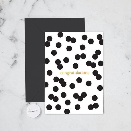 Polka Dot Congrats Greeting Card