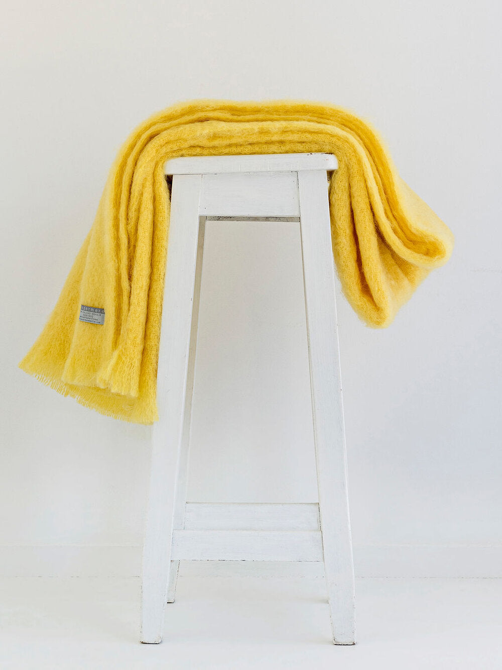 Masterweave Mohair Throw Blanket - Lemon
