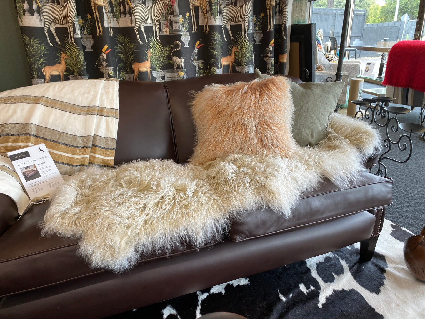 Kinsley Tibetan Lamb Double Throw - Oatmeal