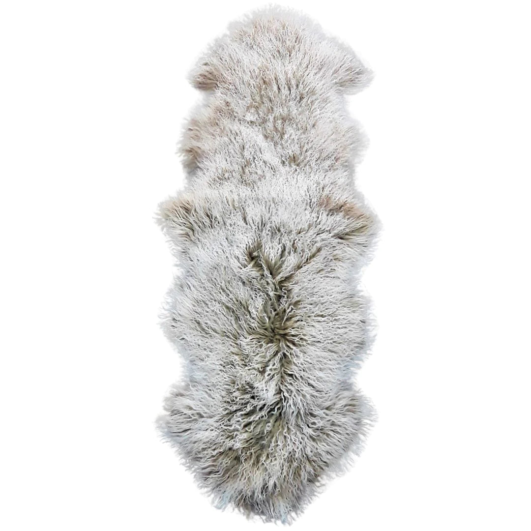Kinsley Tibetan Lamb Double Throw - Oatmeal