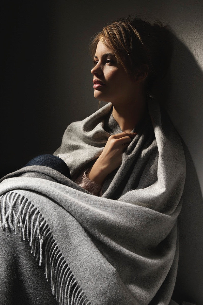 Christian Fischbacher Plaid Puro Throw