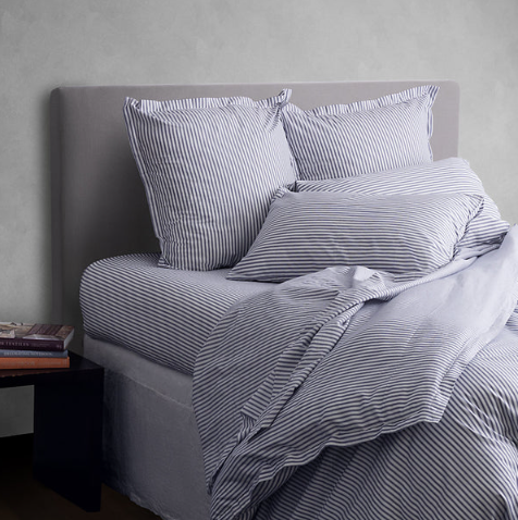 Seneca Ticking Stripe King Duvet Cover Set Black Stripe